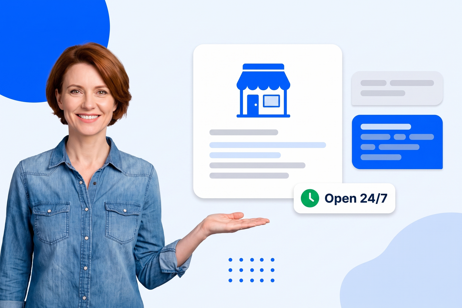 Chatbot for Small Business in use on a website