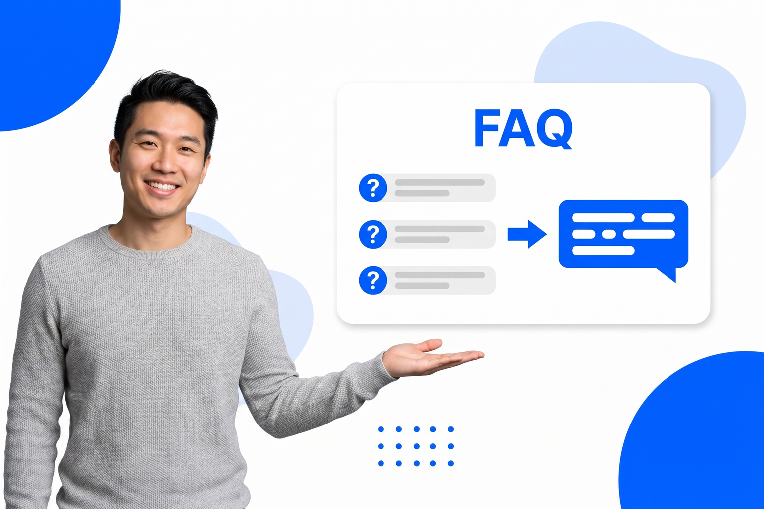 FAQ Chatbot in use on a website