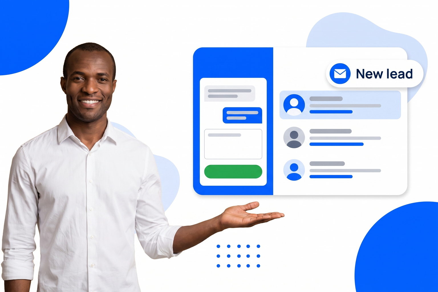 Lead Generation Chatbot in use on a website