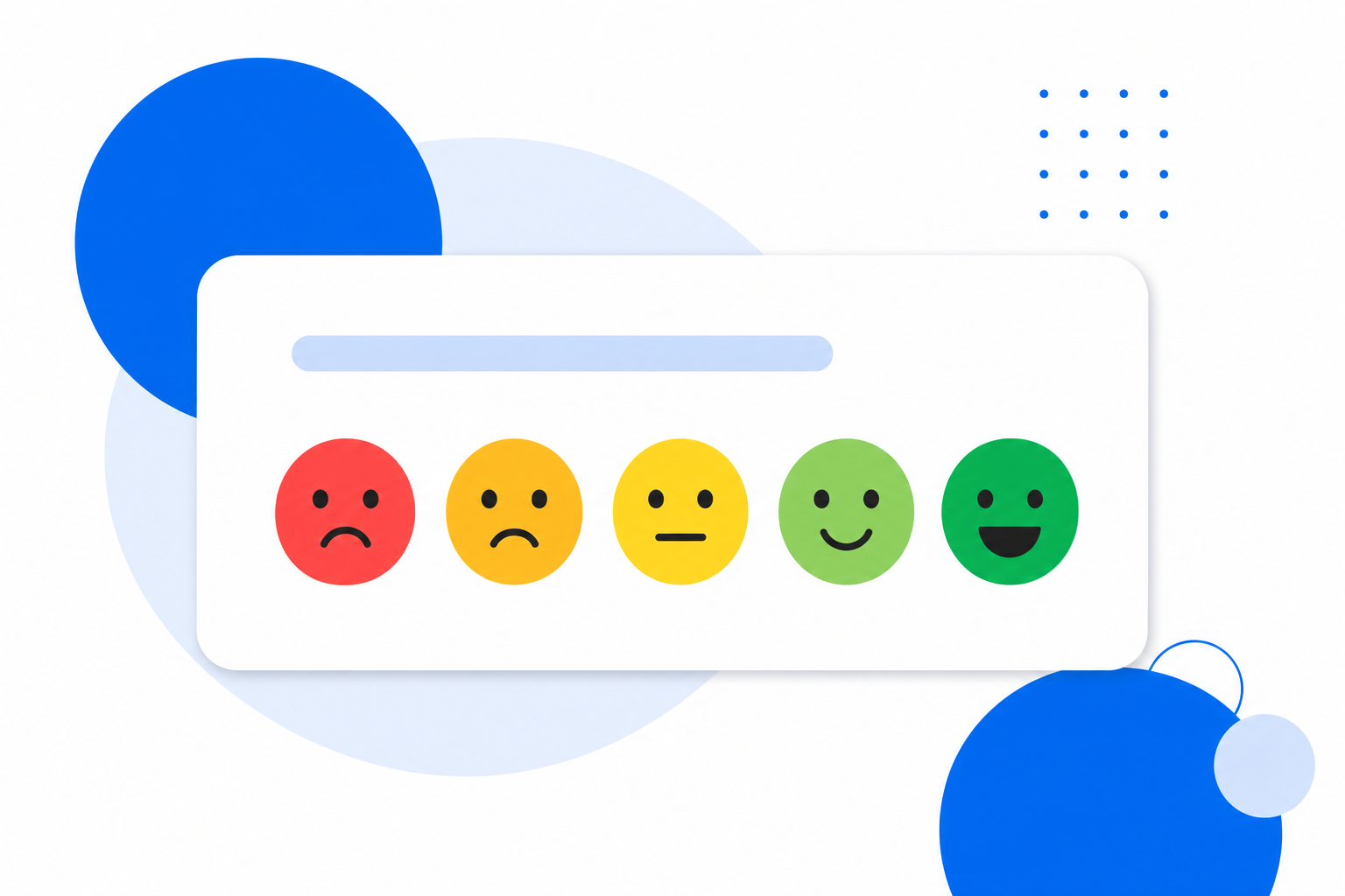 An emoji reaction feedback widget