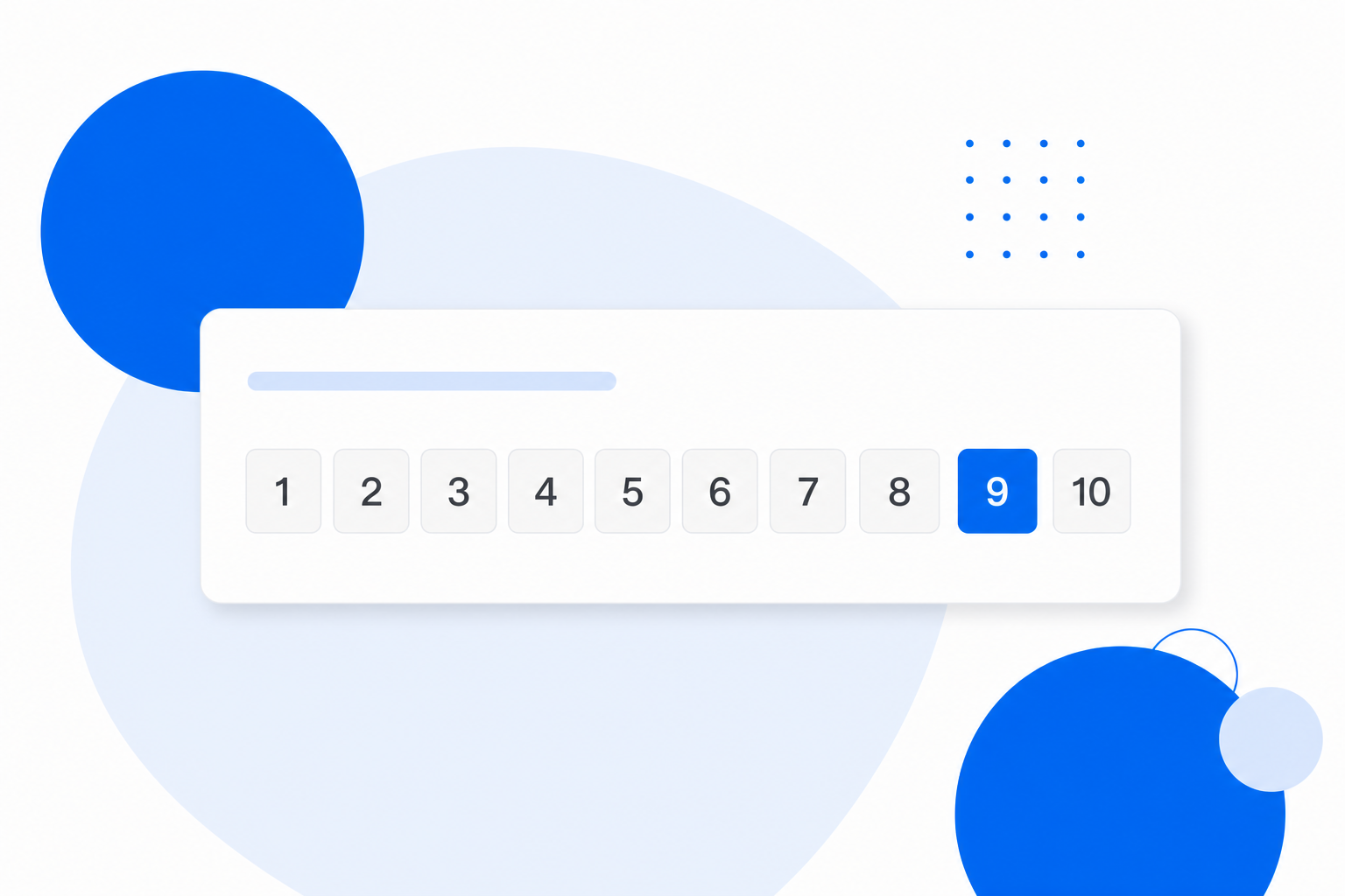 A 1 to 10 number rating feedback widget