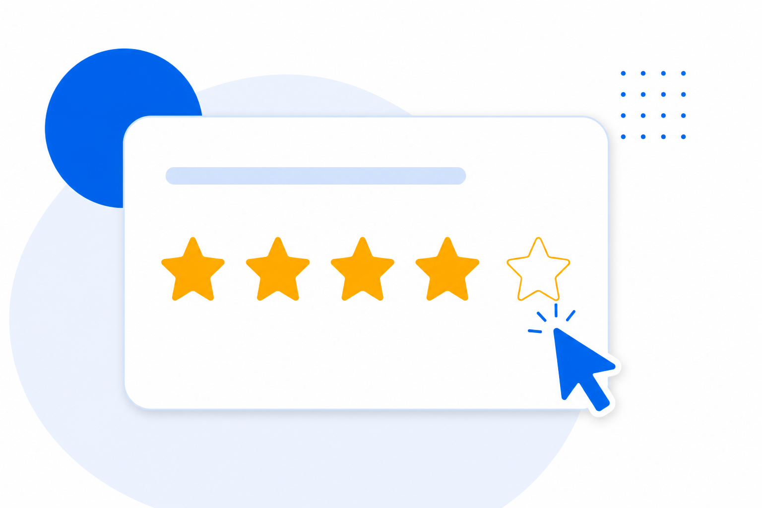 A star rating feedback widget