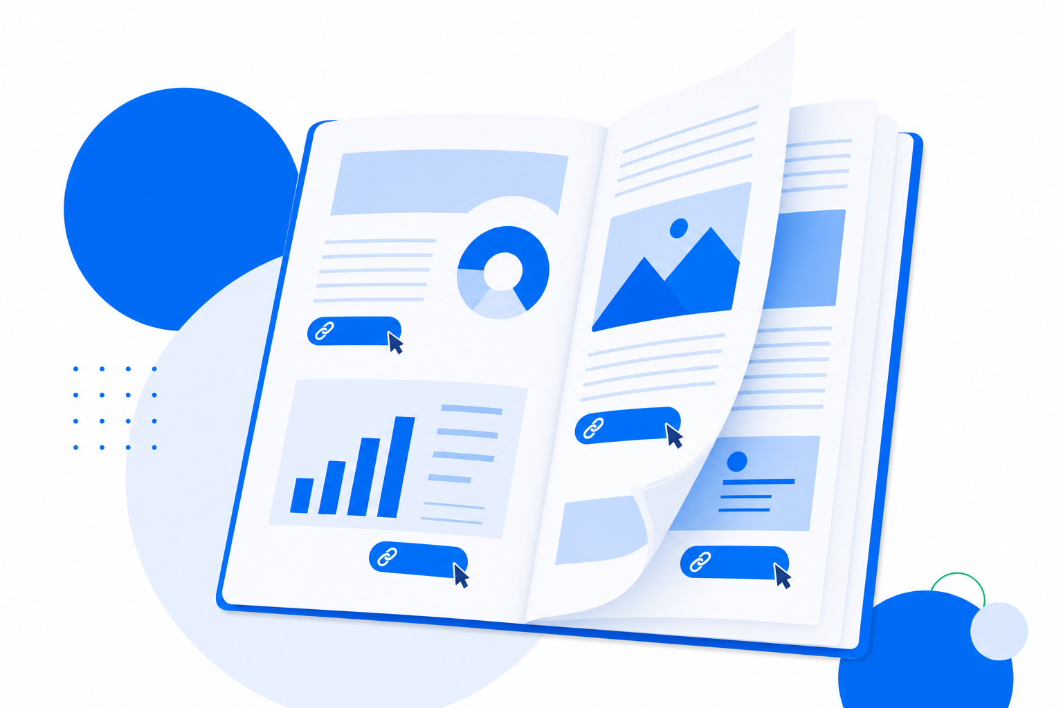 Adding clickable links to a flipbook page