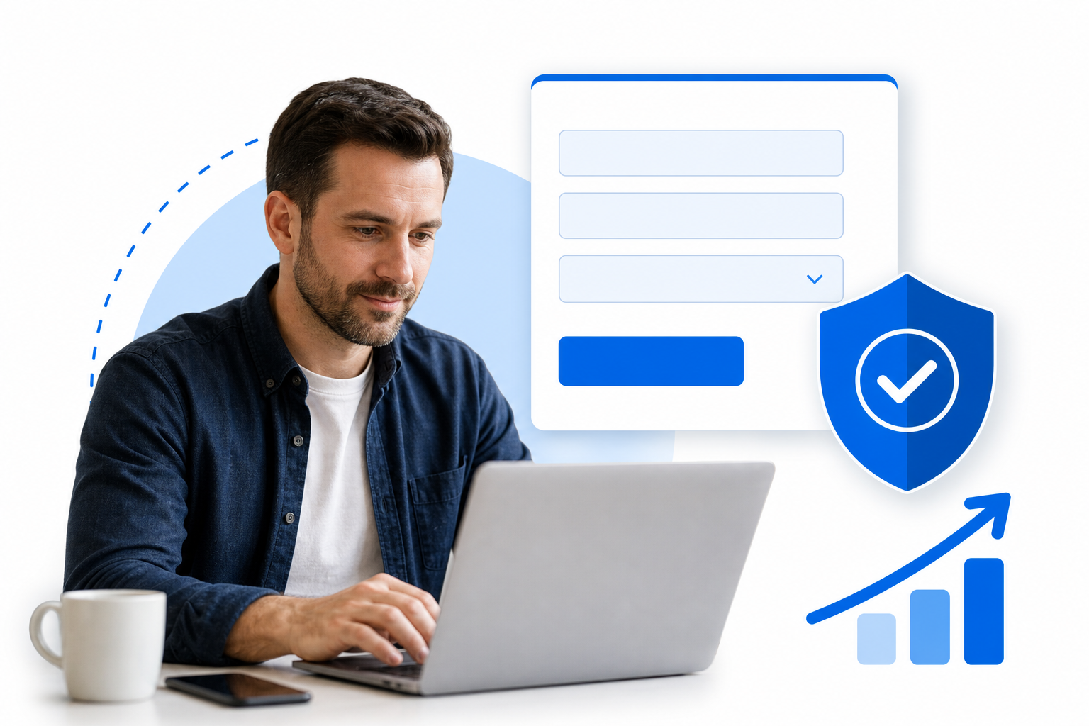 Agency professional capturing leads with a spam-protected form