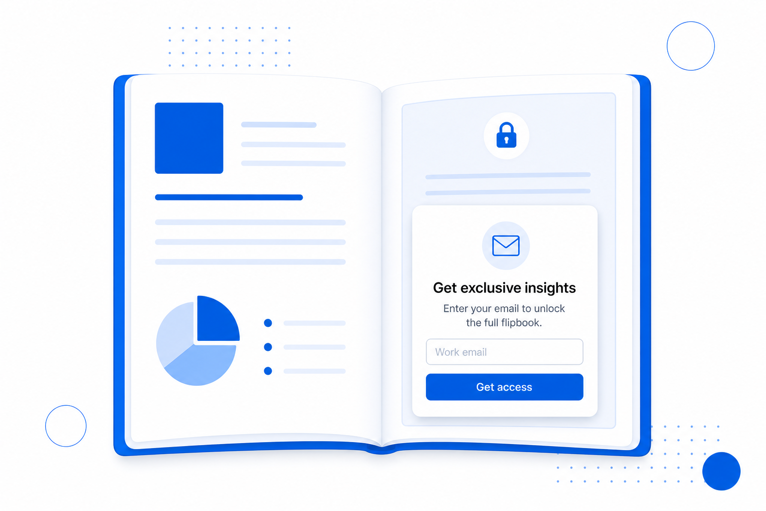 Open digital flipbook with an email lead-capture overlay gating premium content