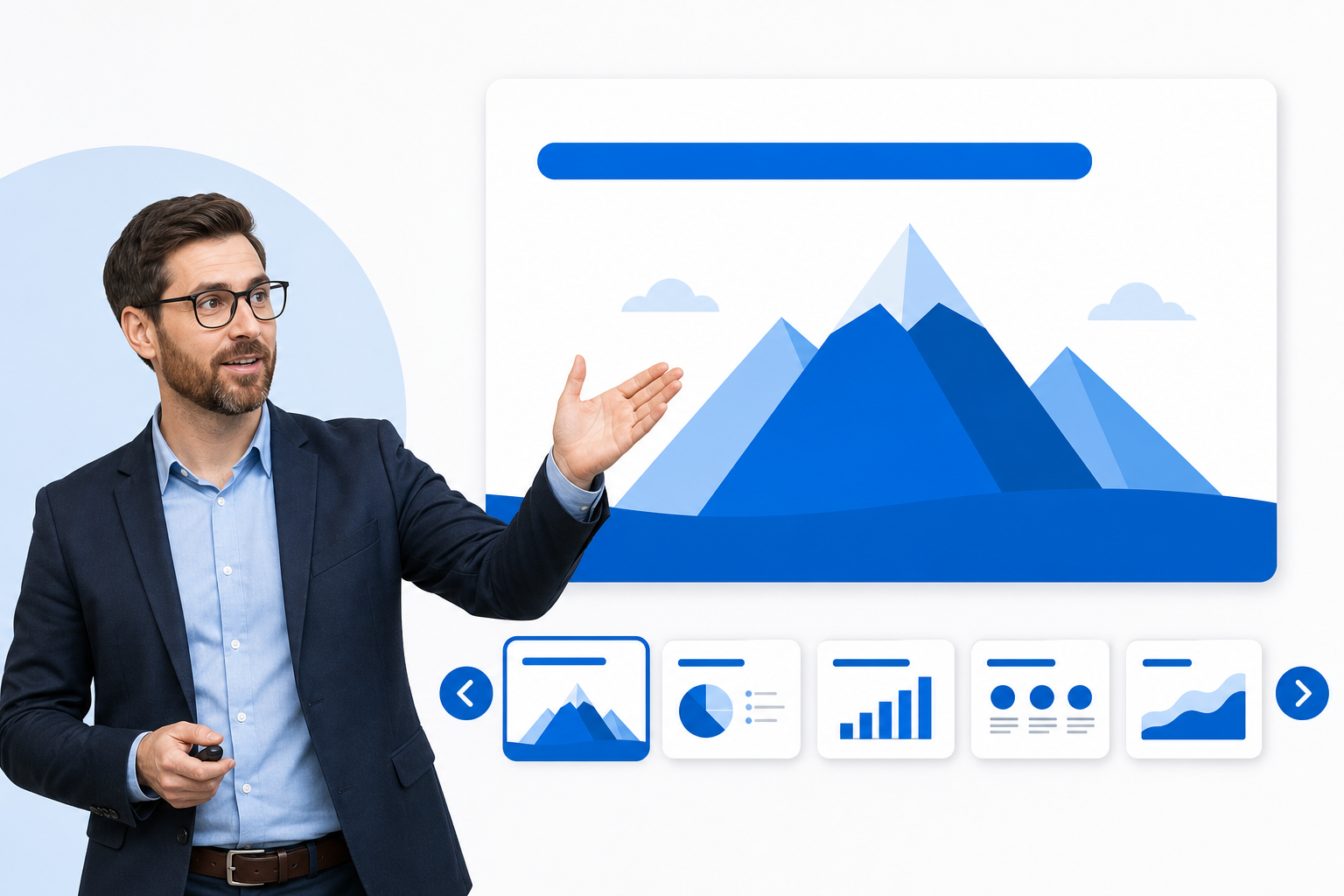 Slide-based visual storytelling on phone and desktop