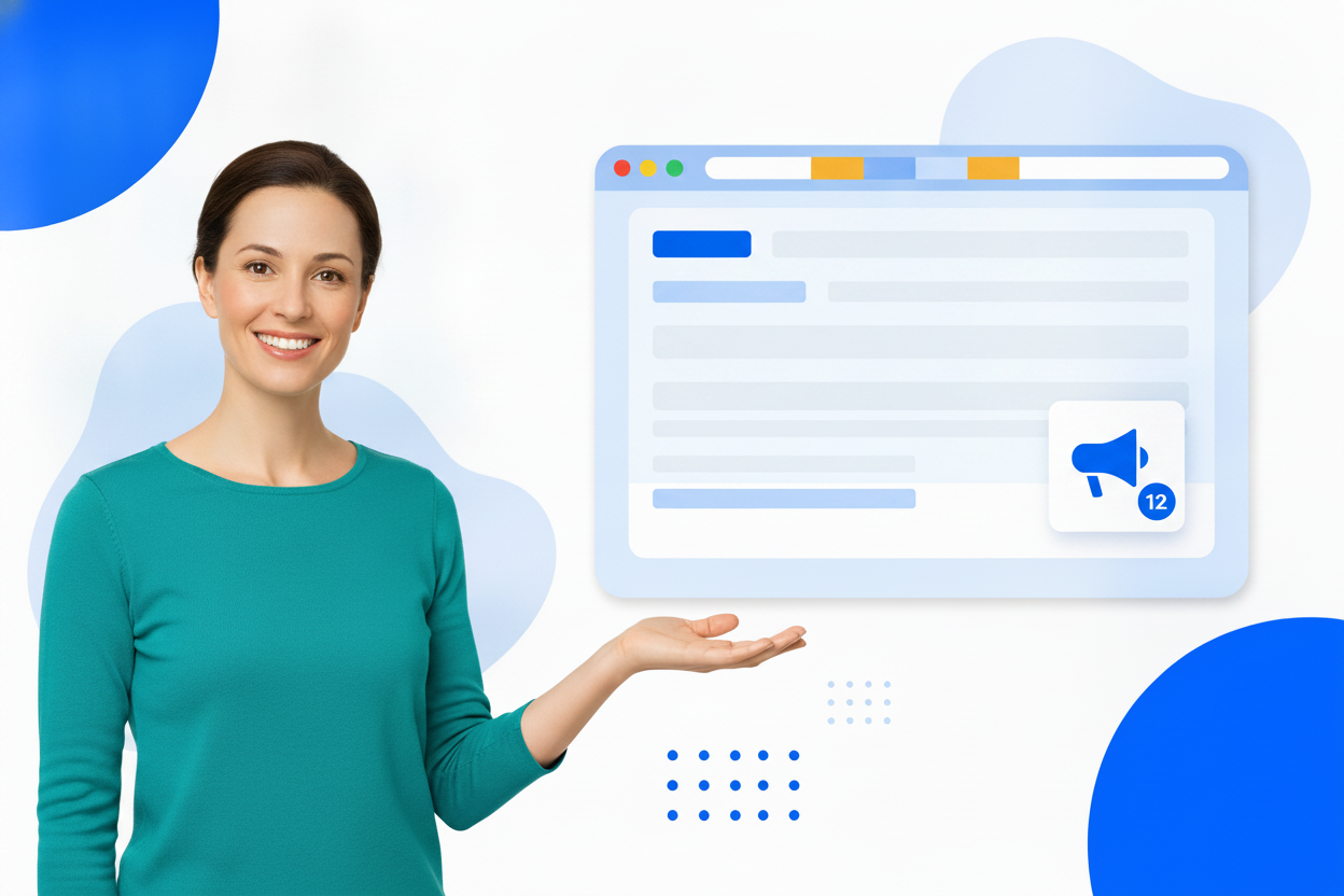 Announcement Bar in use on a website