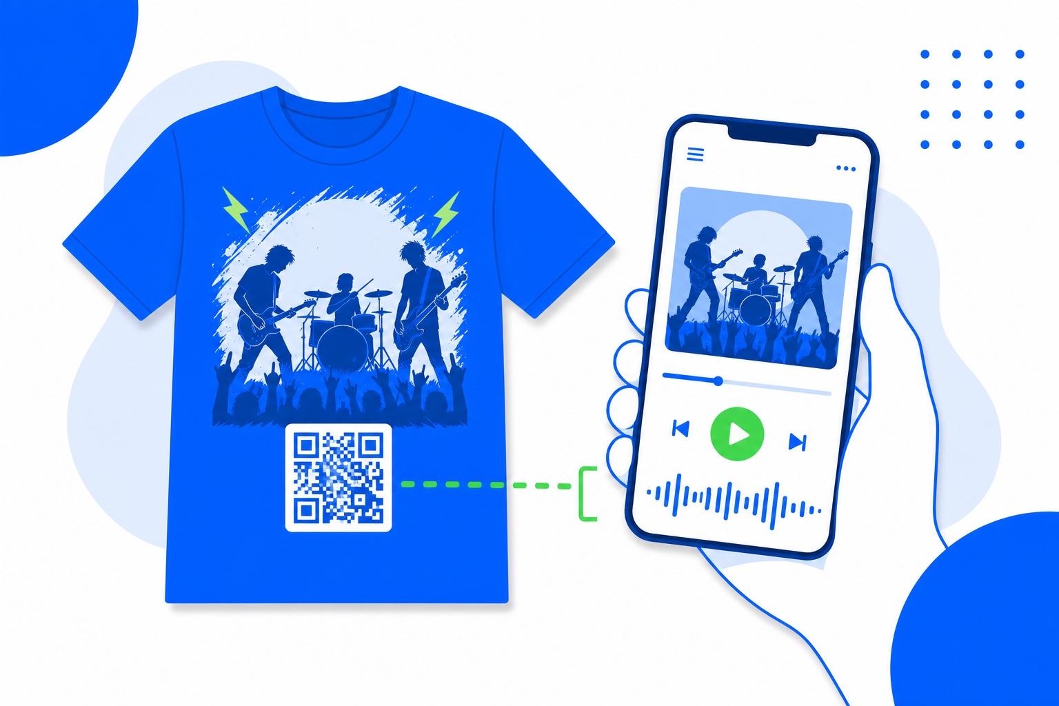 A Spotify QR code being scanned with a phone