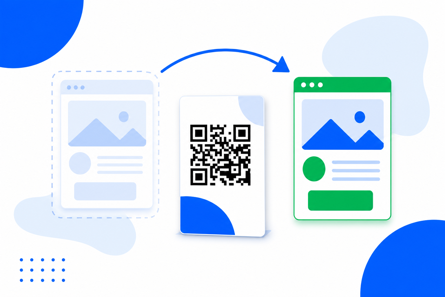 Repointing one printed QR code from a menu to a new landing page without reprinting