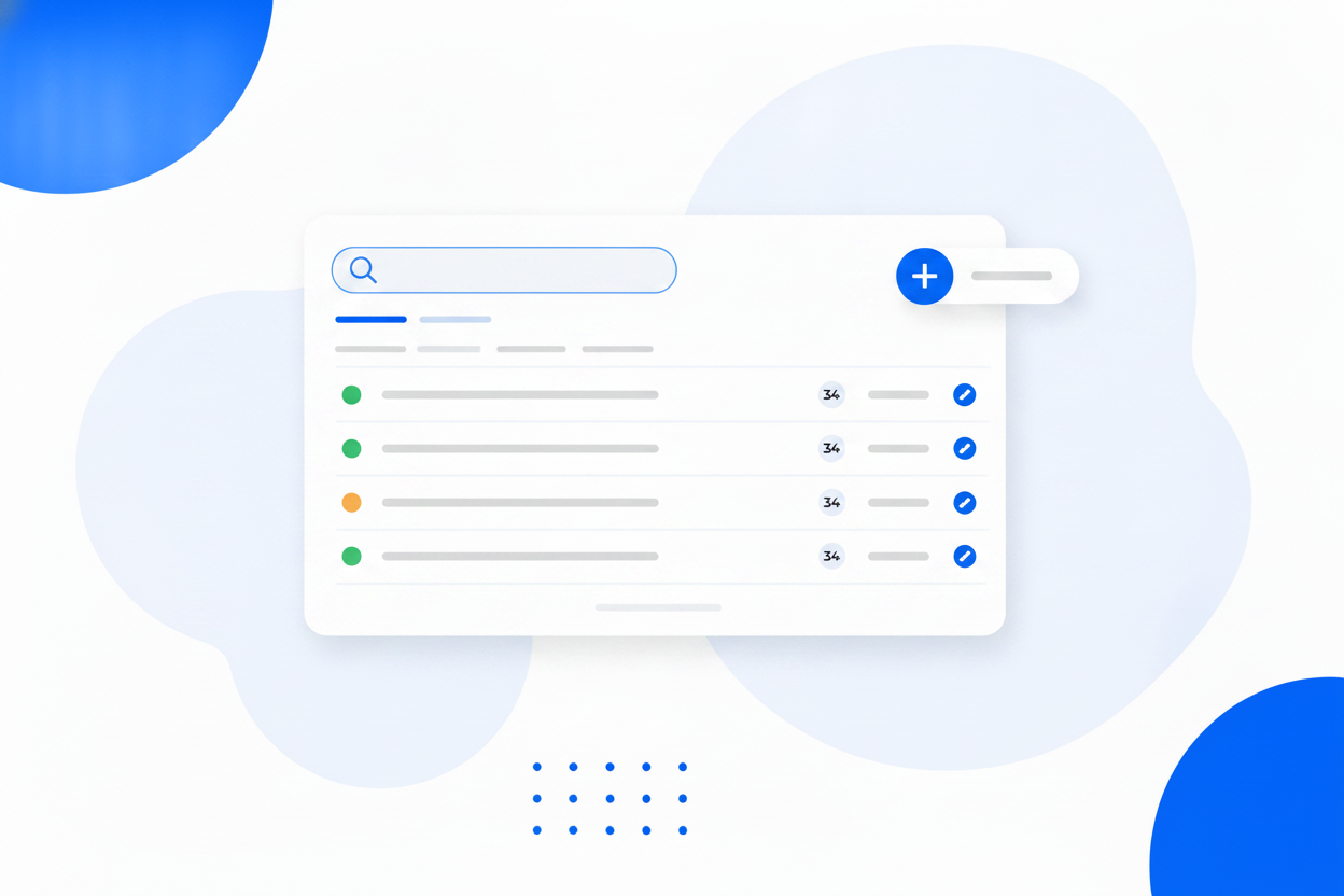 A dashboard listing short links with their click counts